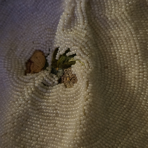 Lady's Vintage 1930's by Whiting&Davis Beaded Point de Beauvais Embroidered - Picture 4 of 8